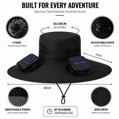 SolarShade™ | Solar-Powered Cooling Hat