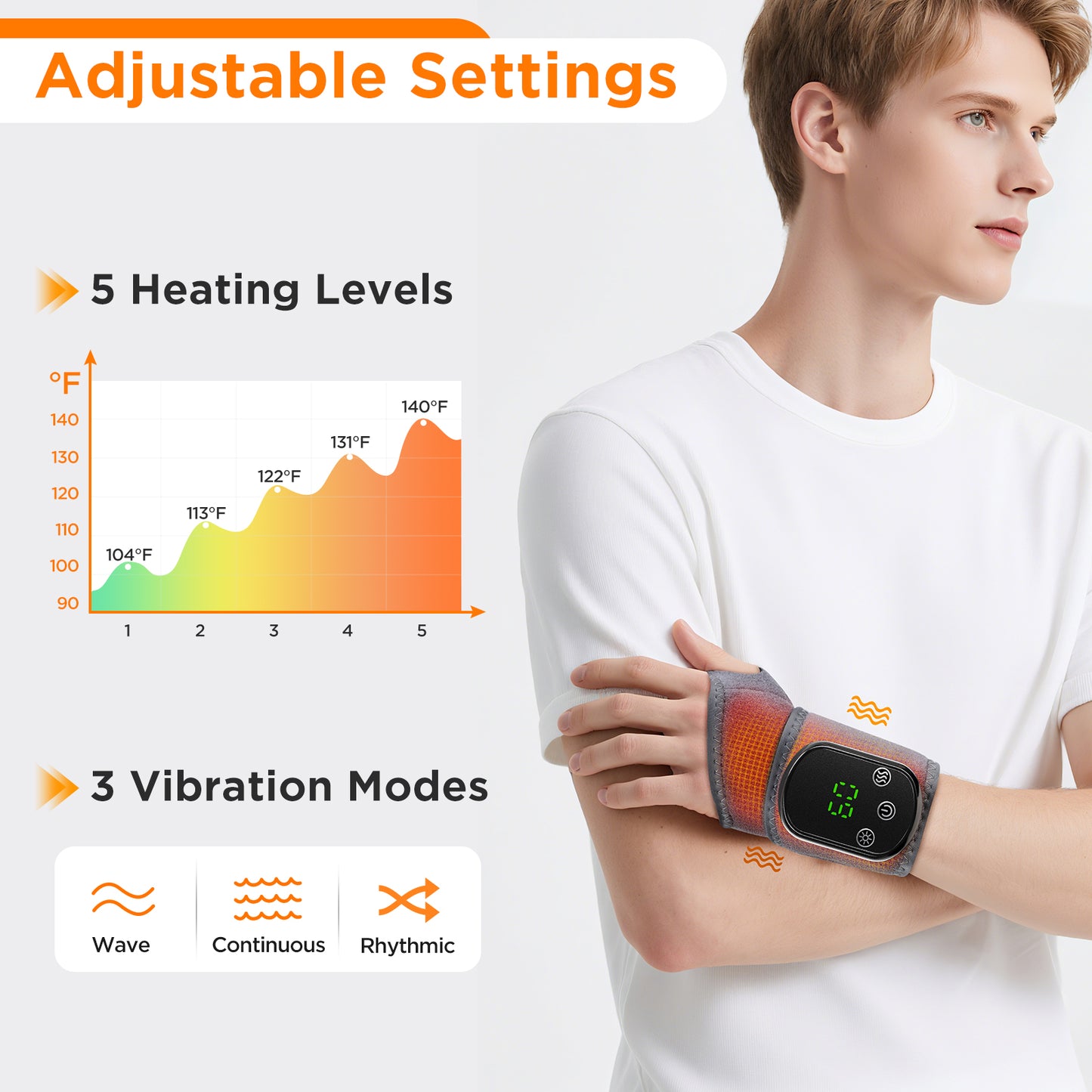 Hand & Foot Massager With Vibration And Heat To Relax And Improve Joint Flexibility