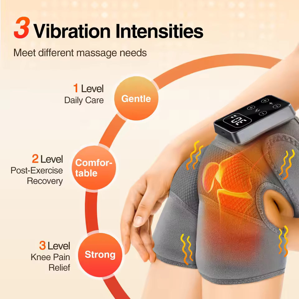Smart Knee Massager with Heat and Support