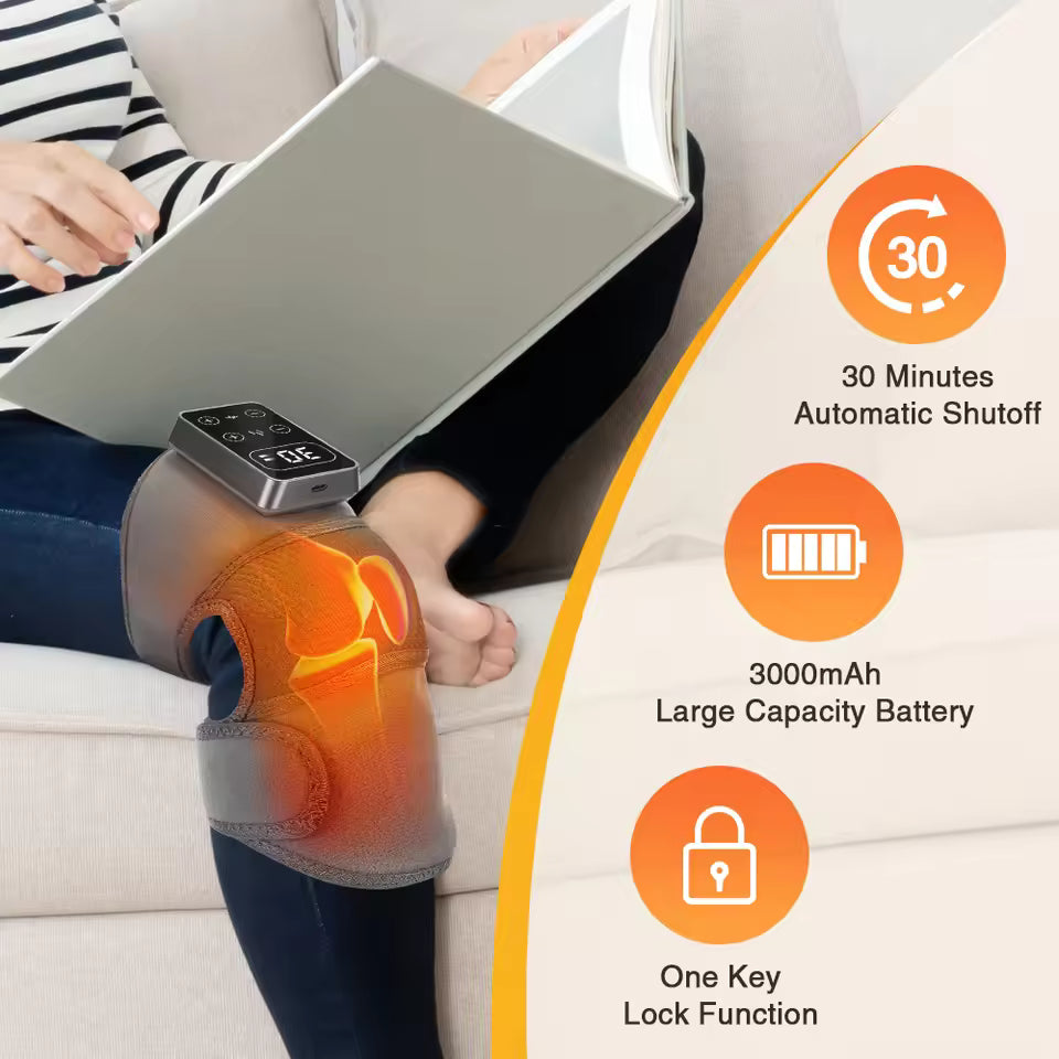 Smart Knee Massager with Heat and Support