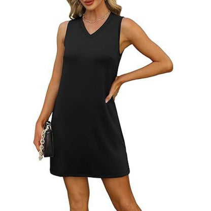 💕 Gentleness meets practicality! V-neck mini slip dress 👗, full of elegance!