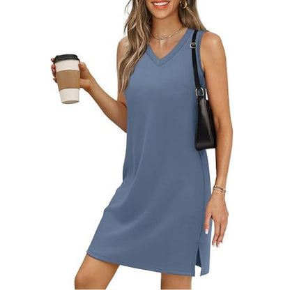 💕 Gentleness meets practicality! V-neck mini slip dress 👗, full of elegance!