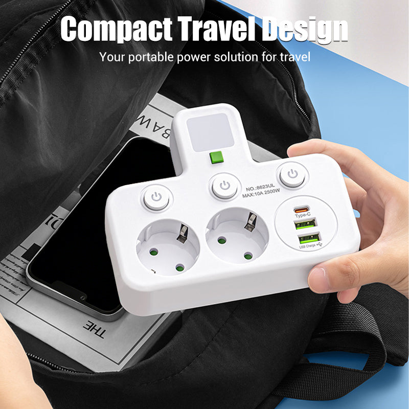 🥳2026 HOT SALE🔥50K+ SOLD!📱🔌 Your Home‘s Safety Guardian! Smart Strip with Overload Protection & Child Lock