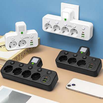 🥳2026 HOT SALE🔥50K+ SOLD!📱🔌 Your Home‘s Safety Guardian! Smart Strip with Overload Protection & Child Lock