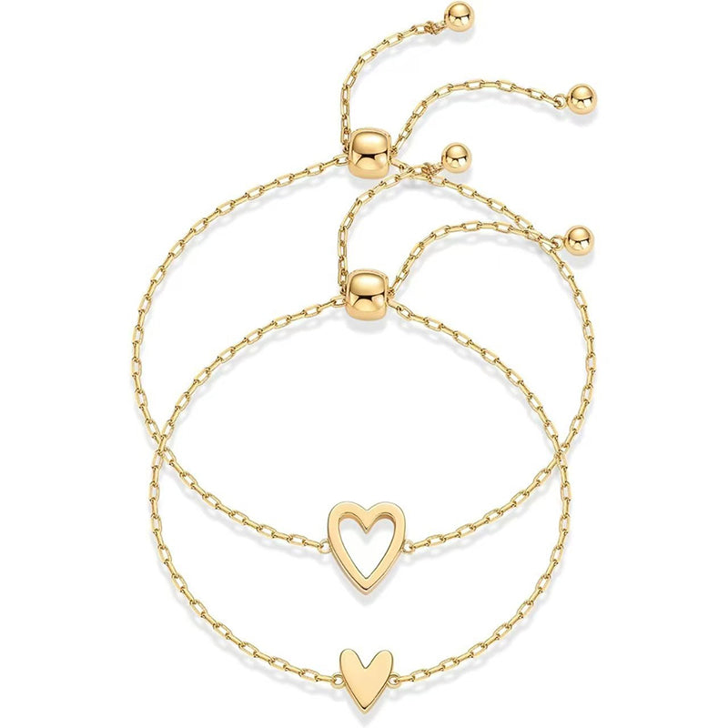 ✨New Arrival 50%OFF💖Matching Heart Charm Bracelet Set