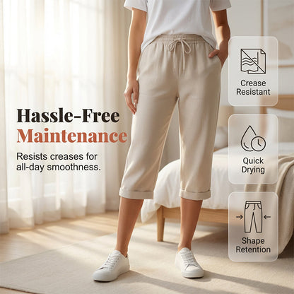 ☀️SUMMER SALE 50%OFF😍Women’s Casual Cotton Linen Capris – Breathable, Comfortable & Effortlessly Chic