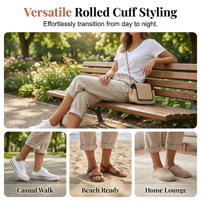 ☀️SUMMER SALE 50%OFF😍Women’s Casual Cotton Linen Capris – Breathable, Comfortable & Effortlessly Chic