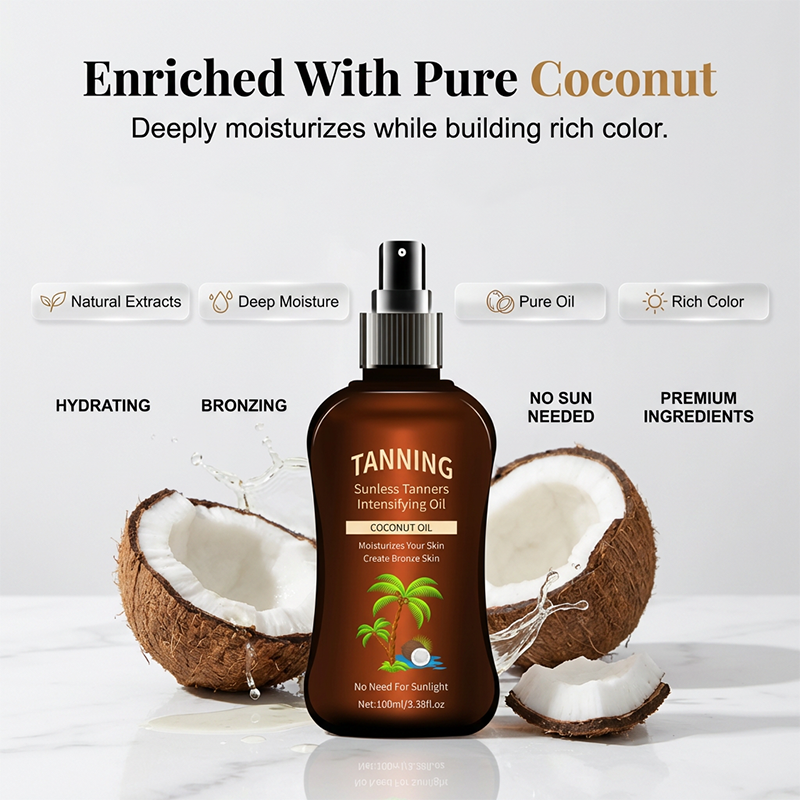 🌸Summer Hot Sale 50%OFF🌸Sunless Tanning Oil with Coconut Oil😍Delivered within 5 working days