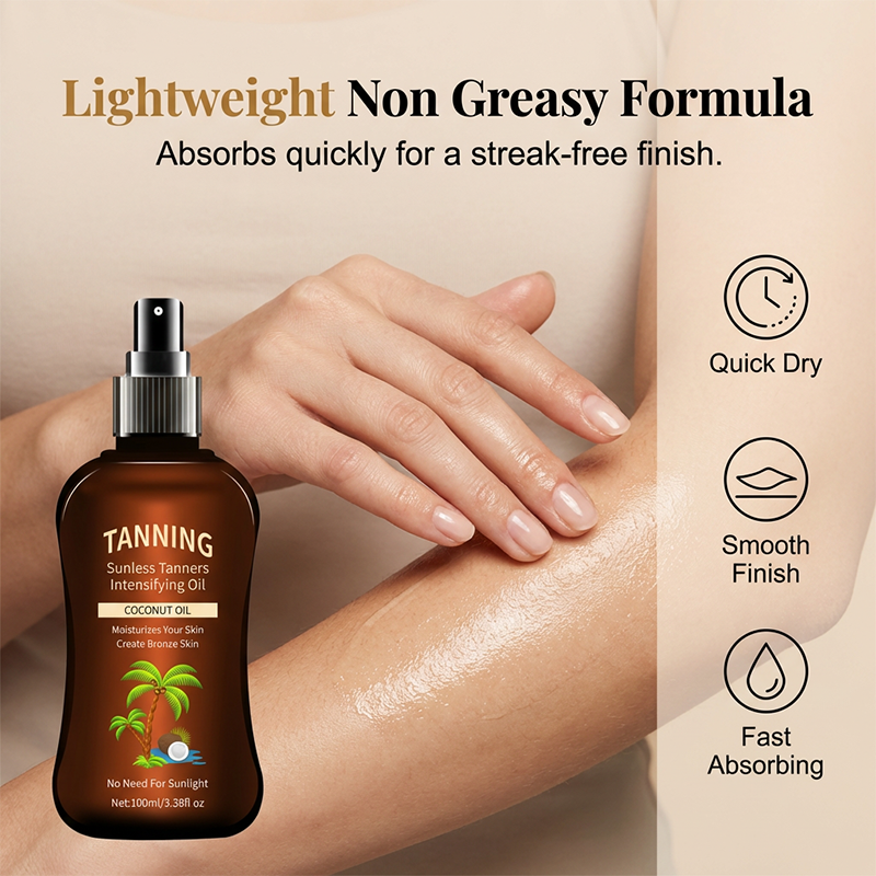 🌸Summer Hot Sale 50%OFF🌸Sunless Tanning Oil with Coconut Oil😍Delivered within 5 working days
