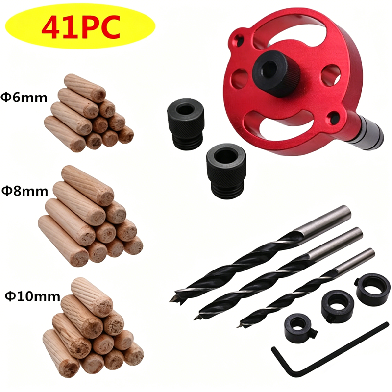 🔥HOT SALE 50% OFF🔥Self-Centering Dowel Jig Kit for Woodworking