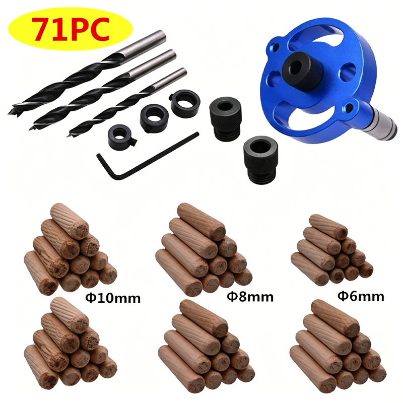 🔥HOT SALE 50% OFF🔥Self-Centering Dowel Jig Kit for Woodworking
