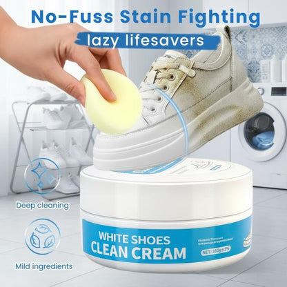 ⏳Limited-time Special Price ￡8.99!!🧼No-Wash Shoe & Leather Cleaner Cream - Stain Remover with Sponge