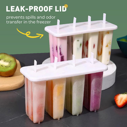 🔥New Hot Selling❤️‍🔥4-Cavity Popsicle Mold with Lid and Sticks