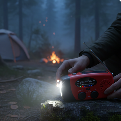 📻 50% OFF NOW! 🔋 Multifunctional Portable Solar Emergency Radio – Power Bank, Hand Crank & Weather Alert for Outdoor & Crisis Preparedness ⚡